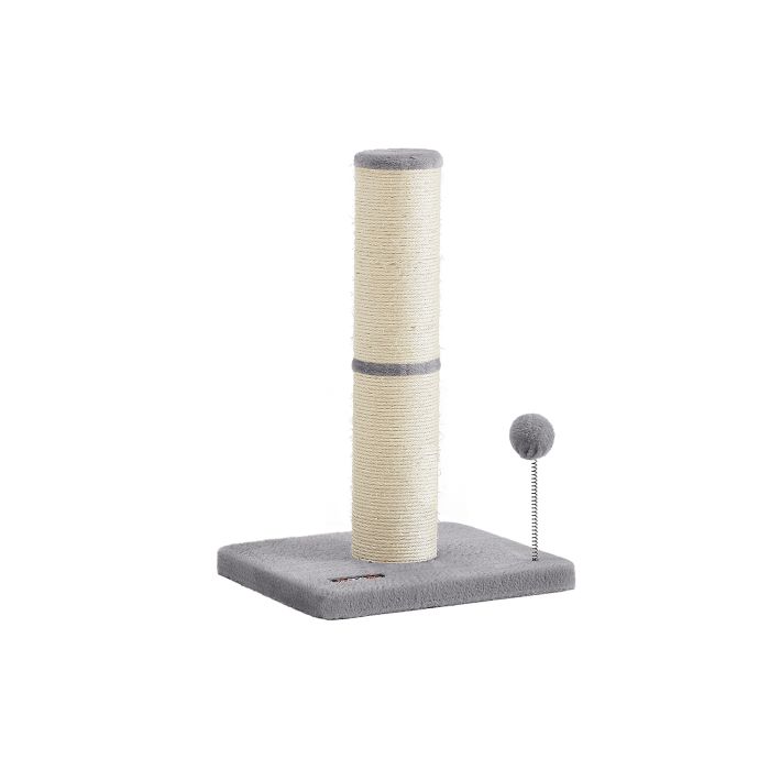Cat Scratching Post - ZARNZA Spring Pompom 53 cm Tall - Dove Grey
