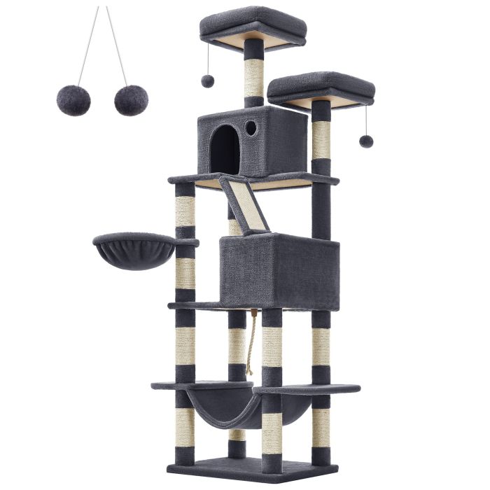 206cm Large Cat Tower with 13 Scratching Posts