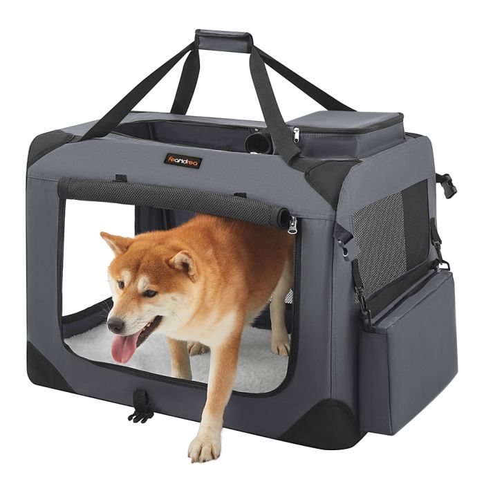 REMEBU Folding Fabric Pet Carrier - Grey