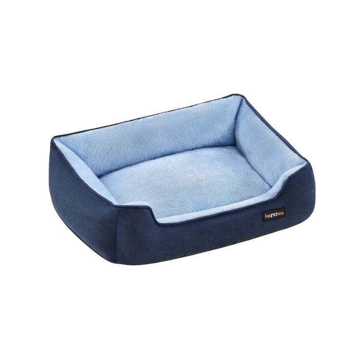 Dog Sofa Bed - GRAVAS Orthopedic Bolster Bed with Raised Edges - Pale Blue