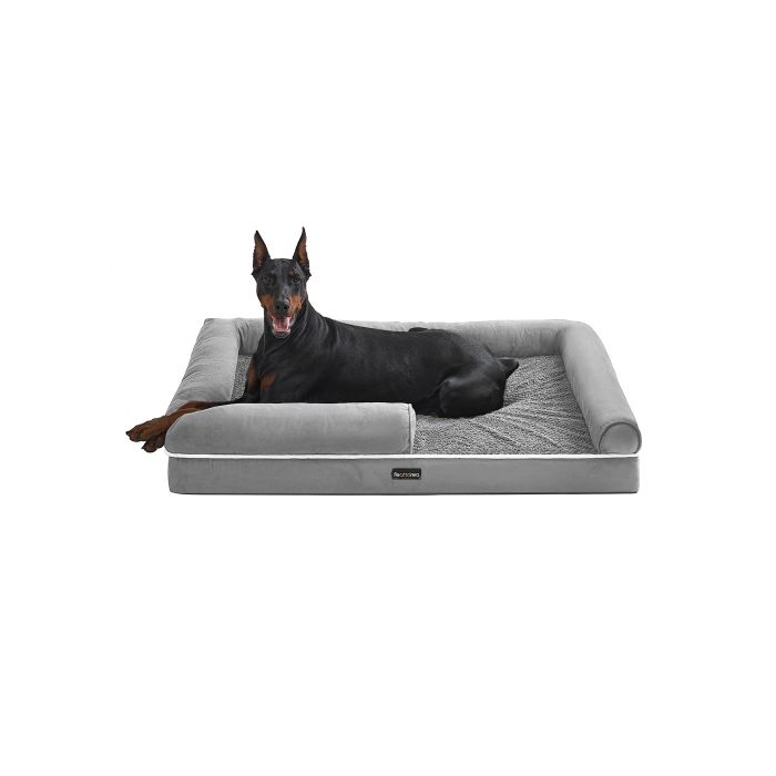 Dog Bed - GRAVAS Orthopedic Memory Foam Dog Bed with Removable Cover - Light Grey
