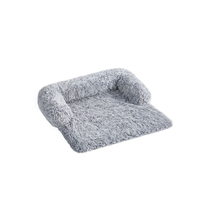 80 x 75 x 16 cm FluffyHug Dog Sofa Bed Grey Ombré