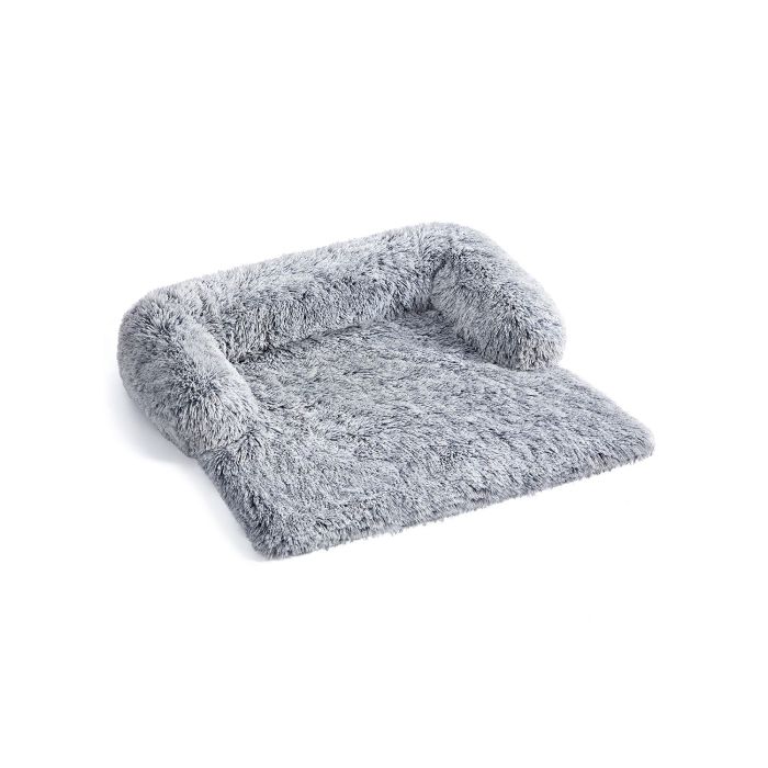 95 x 85 x 16 cm FluffyHug Dog Sofa Bed Grey Ombré