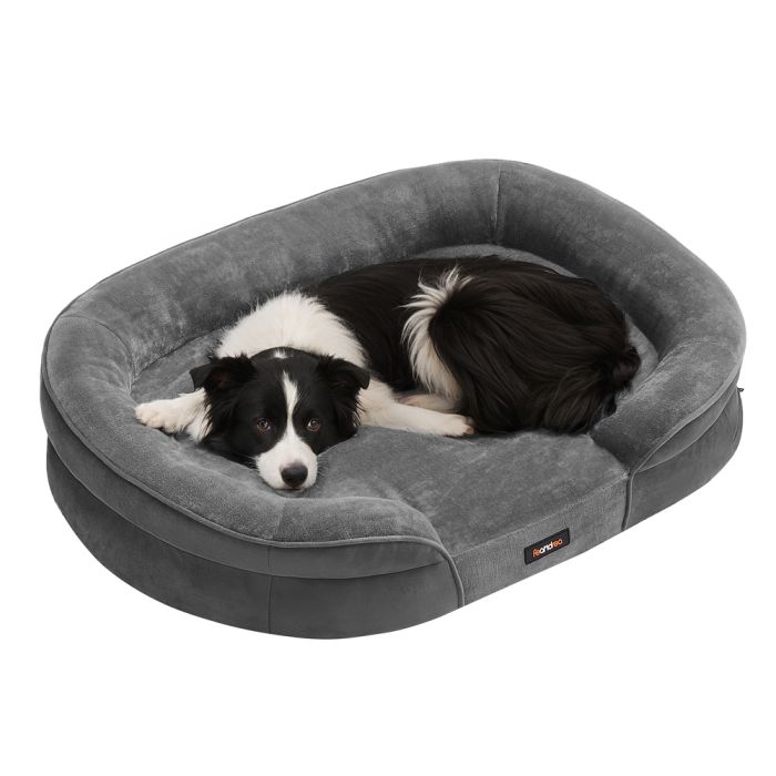 REVUVO Large Orthopaedic Dog Sofa Bed - Slate Grey