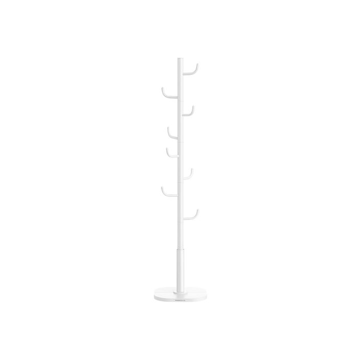 Coat Rack - VIVRAE Cactus-Shaped with 8 Hooks 175.3 cm Tall - White