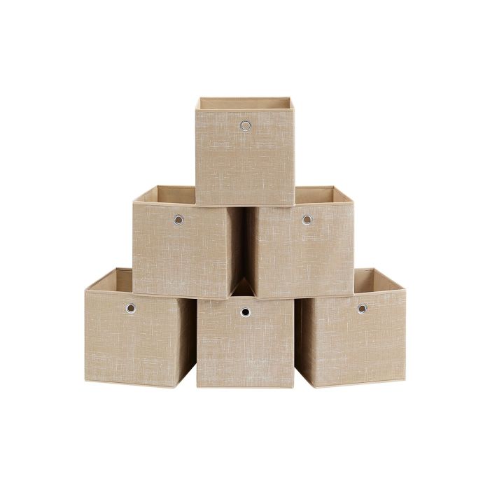Set of 6 Non-Woven Fabric Box with Handle