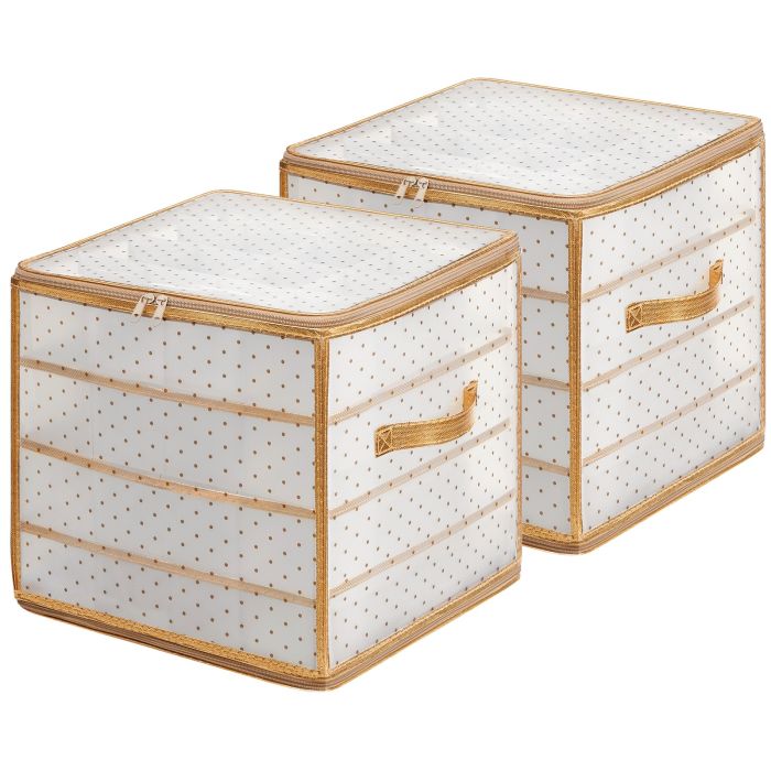 Ornament Organisers - MONON Christmas Ball Storage 2 Pack Sandy Gold - Sandy Gold