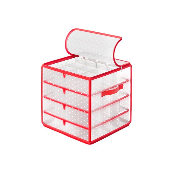 Cheerful Memories Plastic Christmas Ornament Storage Box - Small