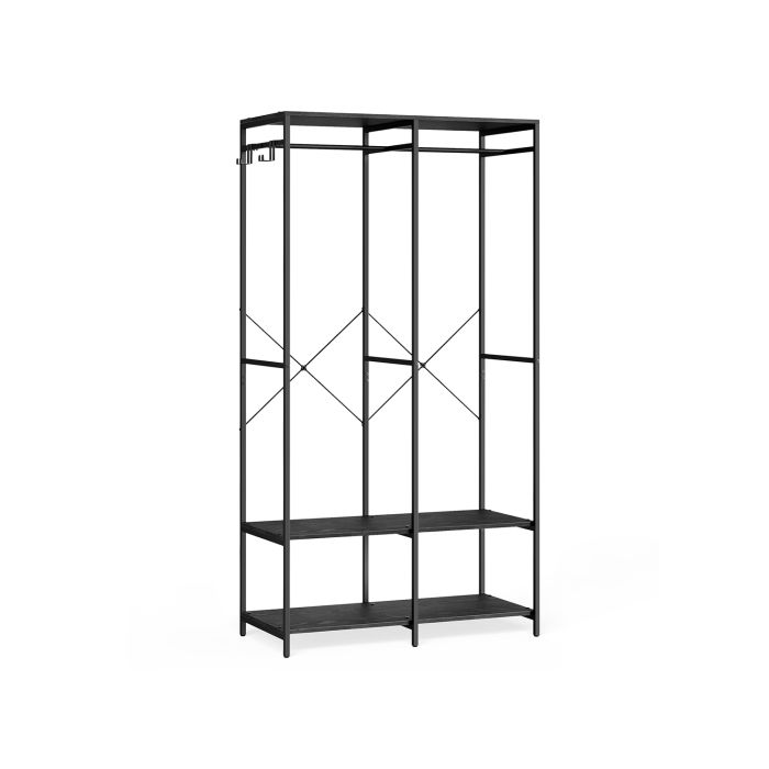 Portable Clothes Wardrobe Ebony Black