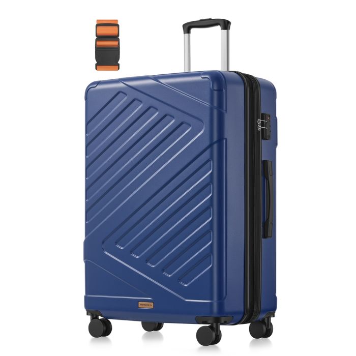 ALROSI Large Hard Shell Suitcase 75 cm - Bijou Blue