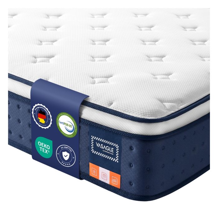 SAVIPA Hybrid Mattress with Pocket Springs 90 x 190 cm - Blue