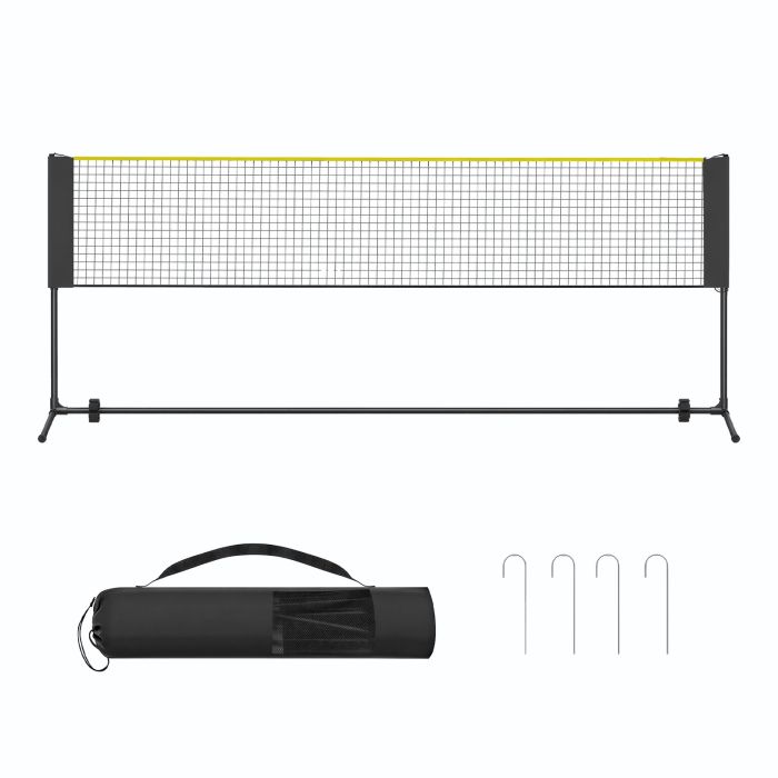 TEFORA Height Adjustable Sports Net 5 m - Black and Yellow