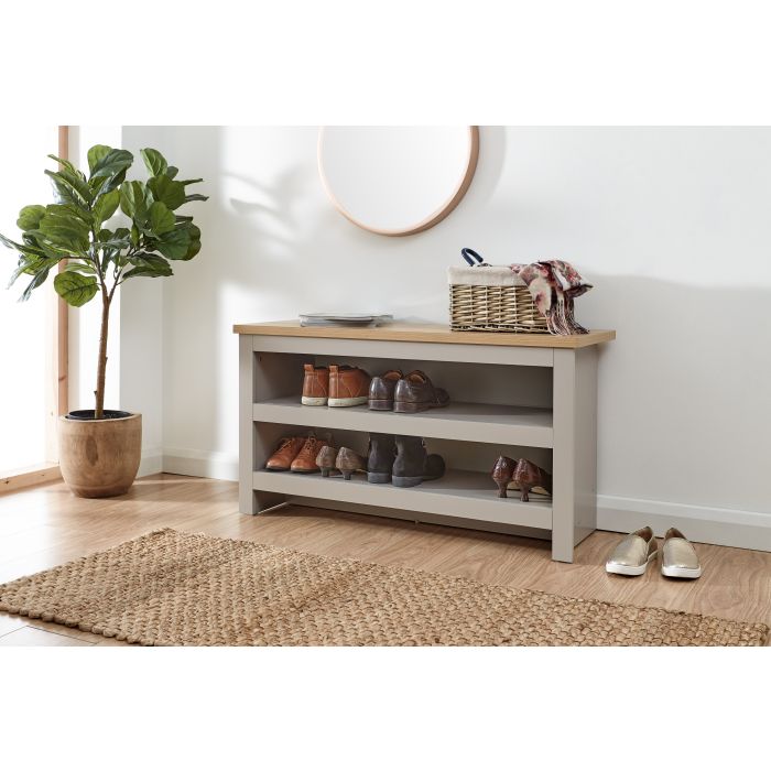 Lancaster Simple Shoe Bench Grey