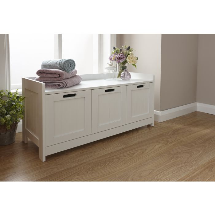 Colonial 3 Door Storage Unit - White