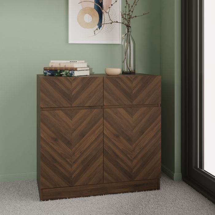 Quattro Compact Sideboard - Royal Walnut