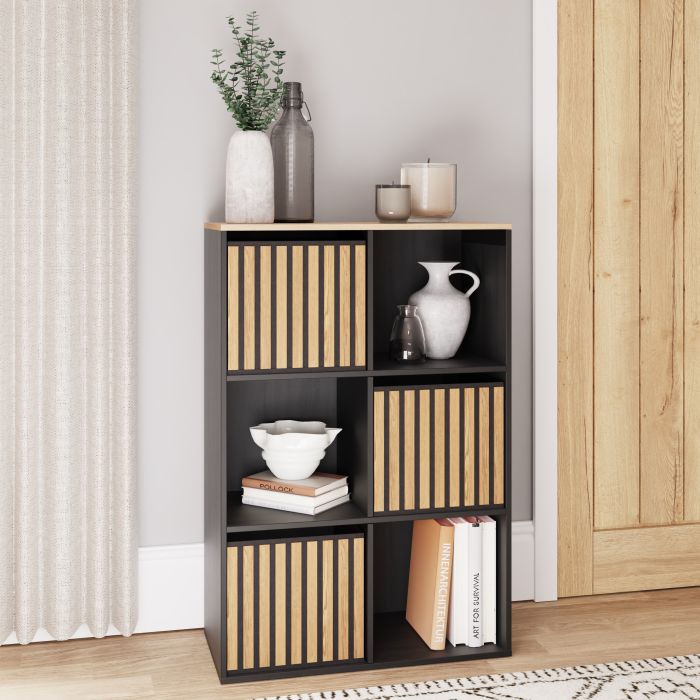 KUBIX 2X3 Storage KUBIX Black/Medium Oak