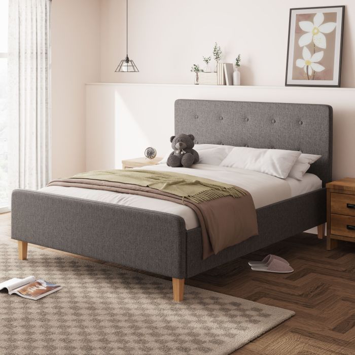 Ashbourne Kingsize Ottoman Bed Dark Grey