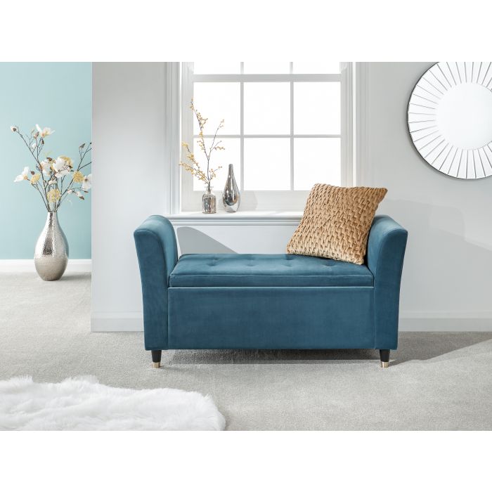 Genoa Window Seat Teal Fabric