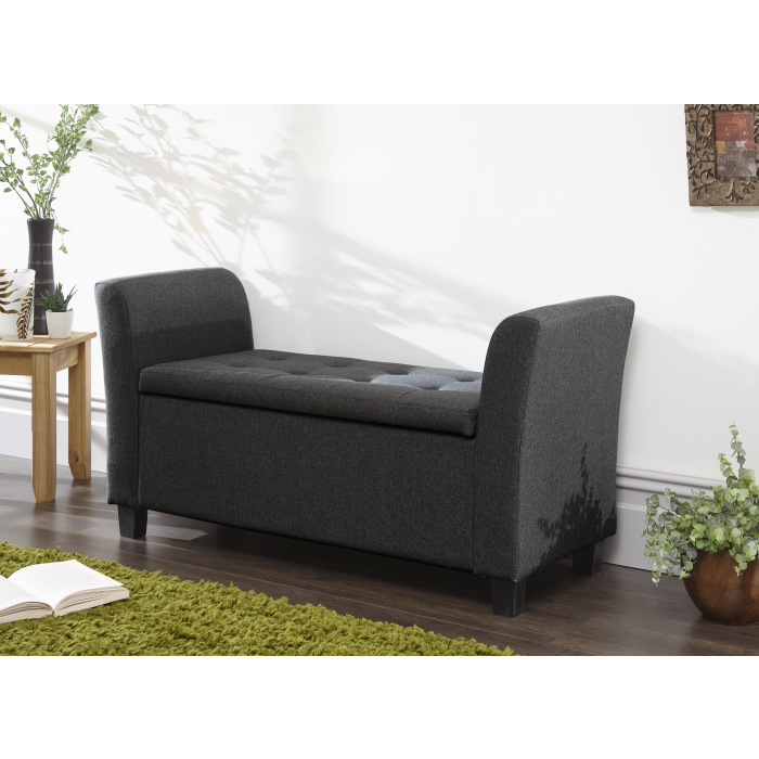 Verona Window Seat Charcoal Fabric