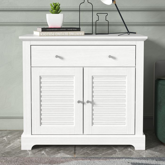 SALMERE Compact Sideboard White