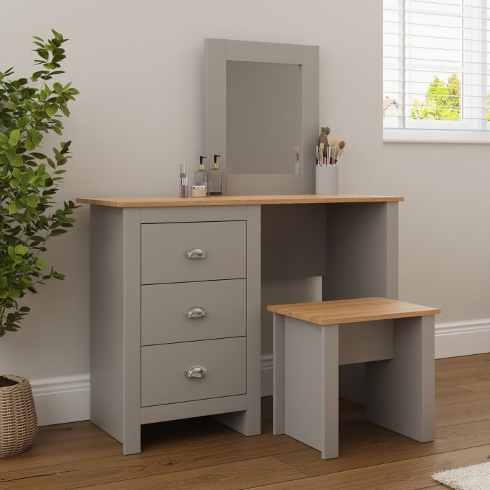 Dressing Table - LANCASTER Dresser Grey 104cm