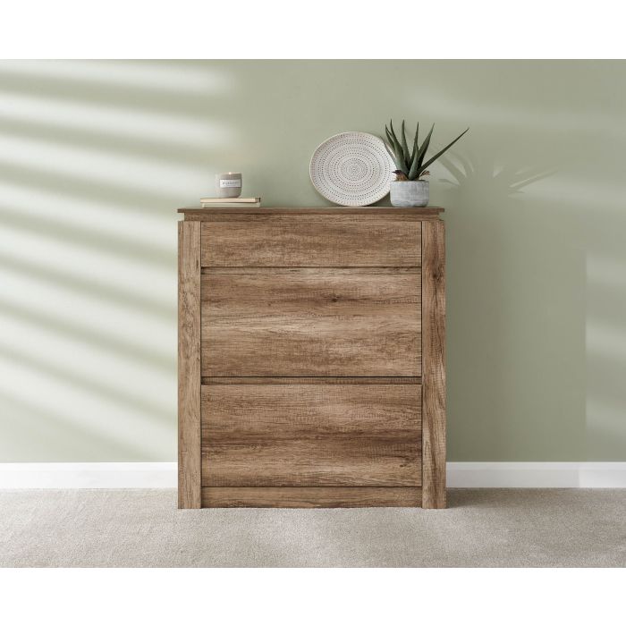 Canyon Tier Flip Door Shoe Cabinet Oak