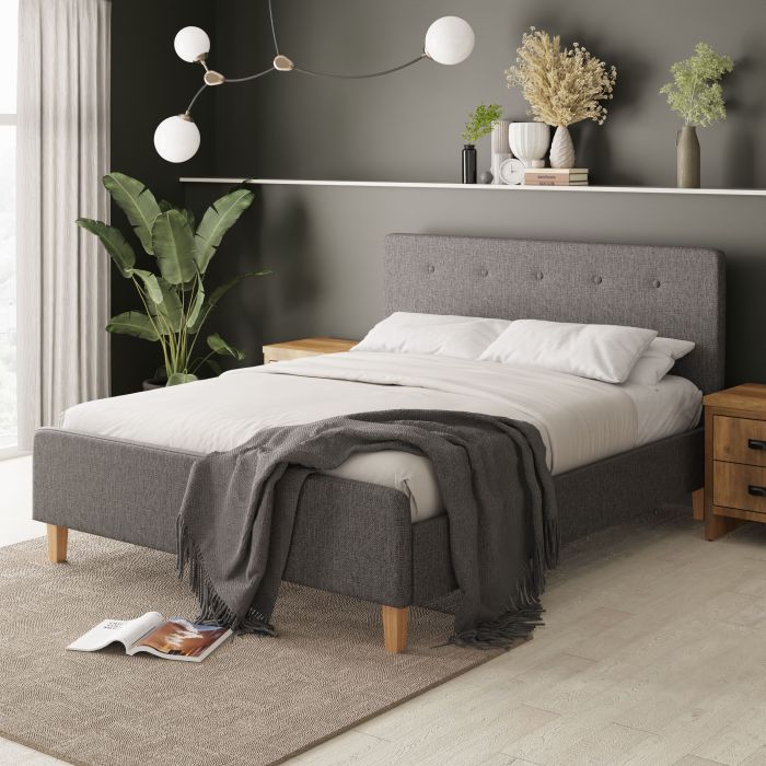 Ashbourne Kingsize 150cm Bedstead Grey