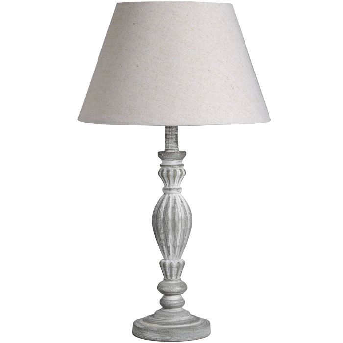 Aegina Wooden Table Lamp - Beige