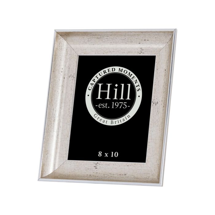 Antique Crackled Effect Photo Frame 8X10 - Silver