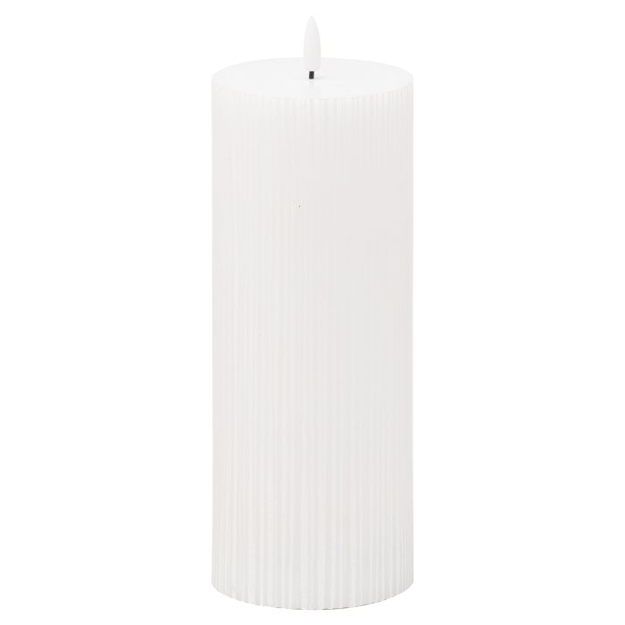 Delux Collection Natural Glow Texture Ribbed LED Candle - 3.5x9