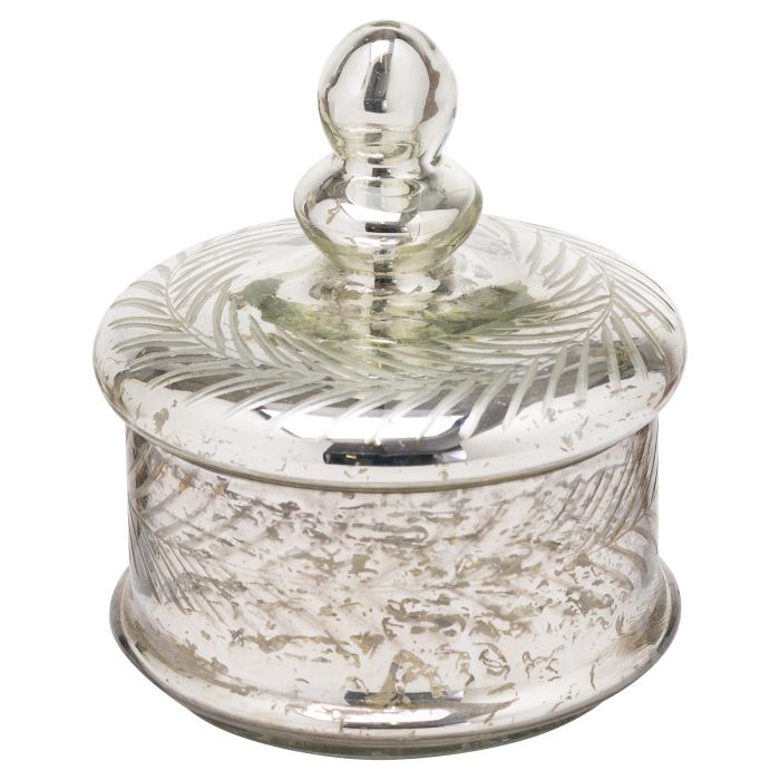 Silver Foil Effect Trinket Jar - Small