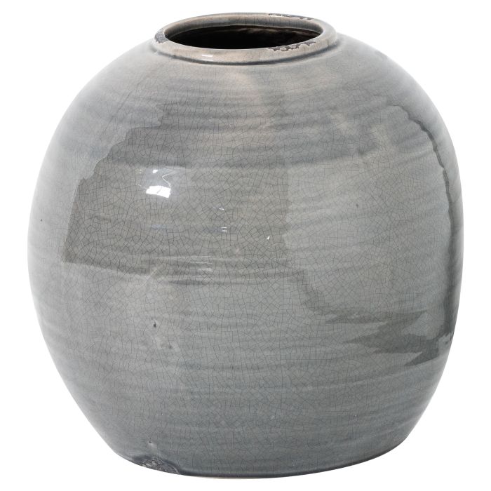 Hopkins Grey Glazed Tiber Vase
