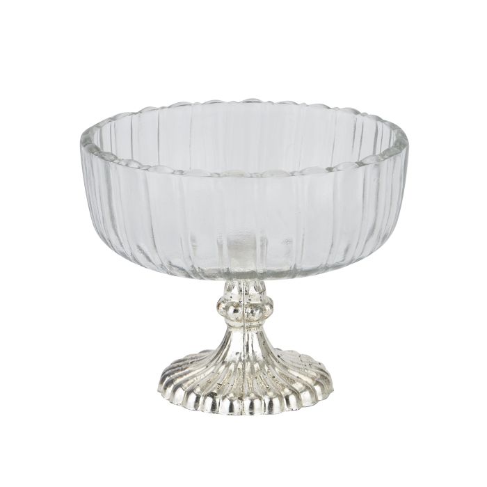 Fluted Glass Display Bowl - Small