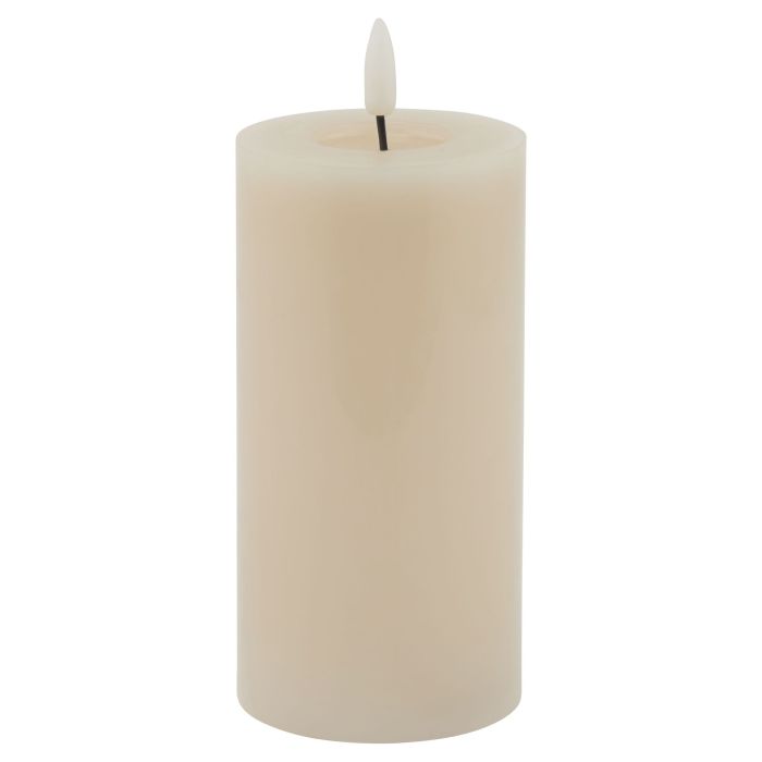 Delux Collection Melt Effect Taupe LED Wax Candle - 3x6