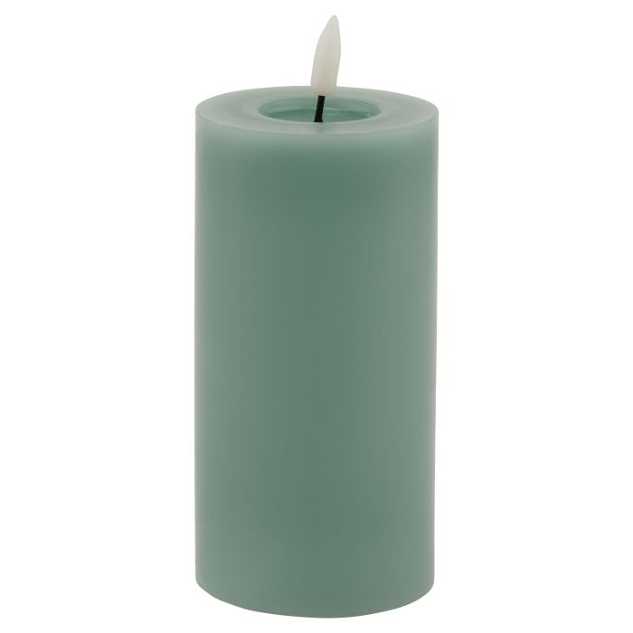Delux Collection Melt Effect Sage LED Wax Candle - 3x6