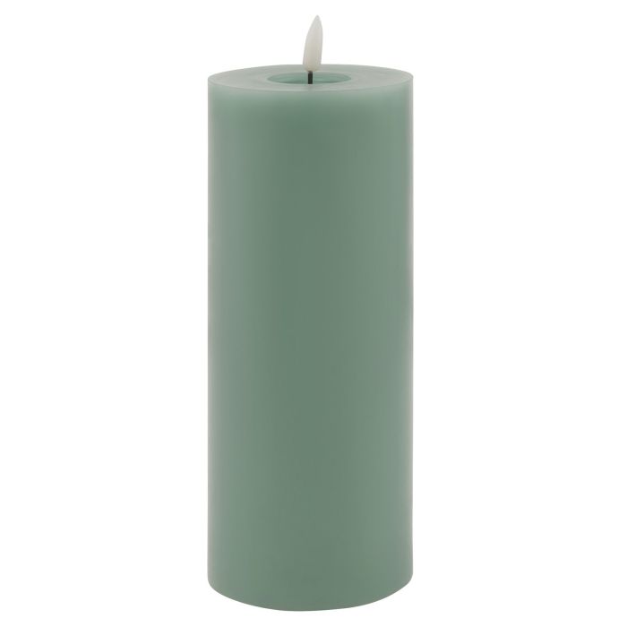 Delux Collection Melt Effect 3.5x9 LED Wax Candle - Sage