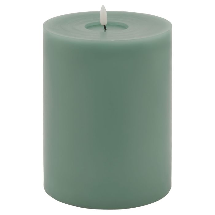 Delux Collection Melt Effect Sage LED Wax Candle - 6x8