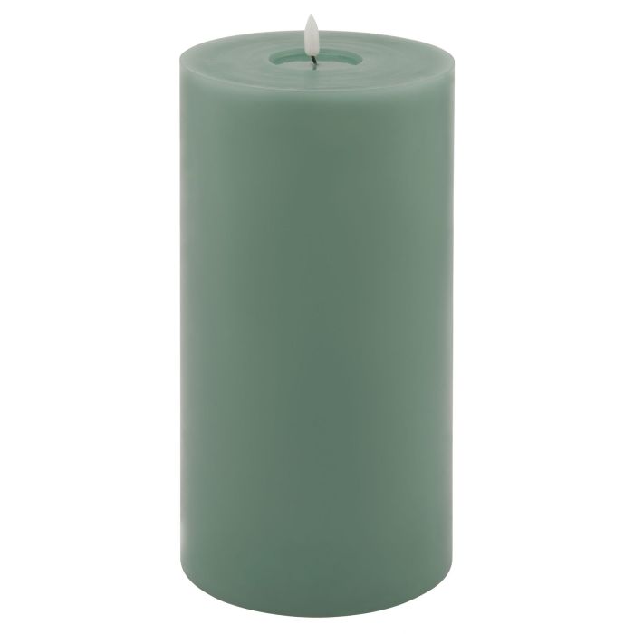 Delux Collection Melt Effect Sage LED Wax Candle - 6x12