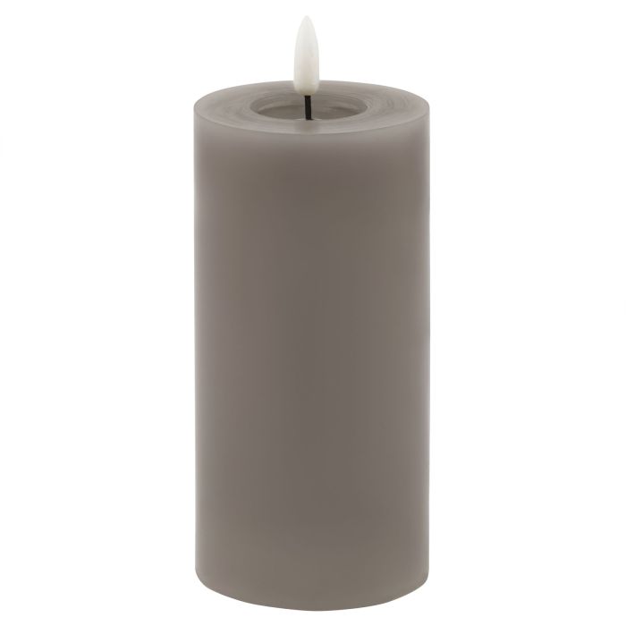 Delux Collection Melt Effect Grey LED Wax Candle - 3x6