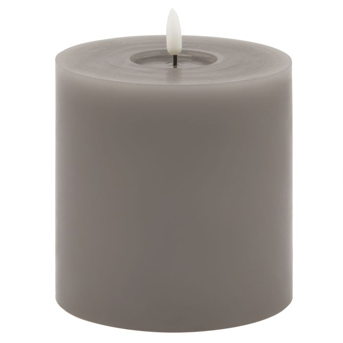 Delux Collection Melt Effect Grey LED Wax Candle - 5x5