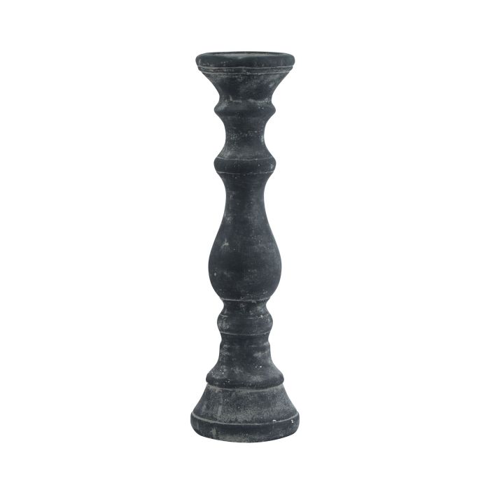 Large Column Candle Holder - Grey