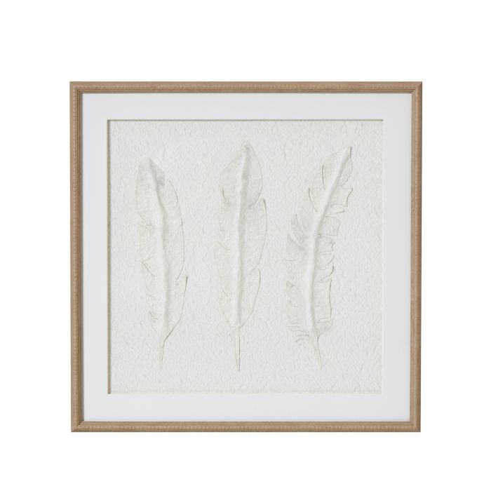 Solli White Feather Art In Frame