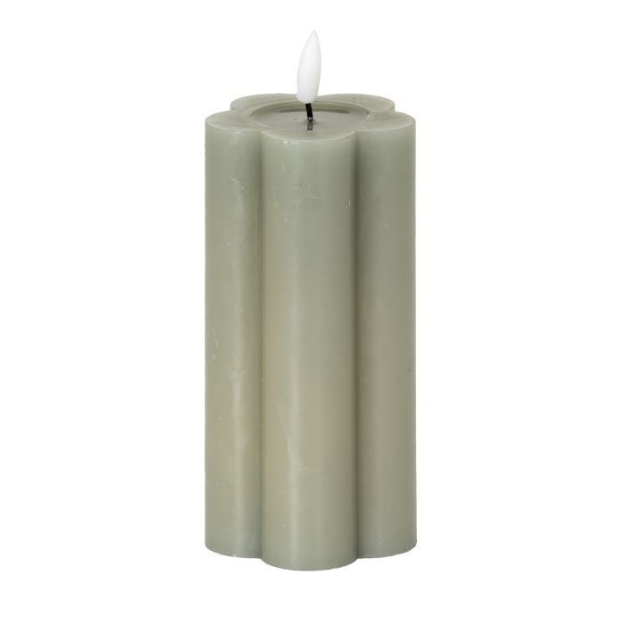 Nago Grey Pillar LED Candle - 2.75x6