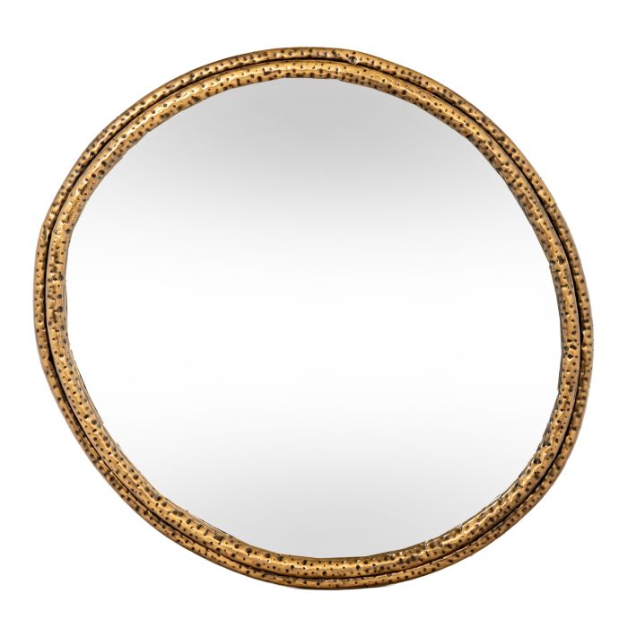 Nahla Mirror With Dimpled Frame - Small