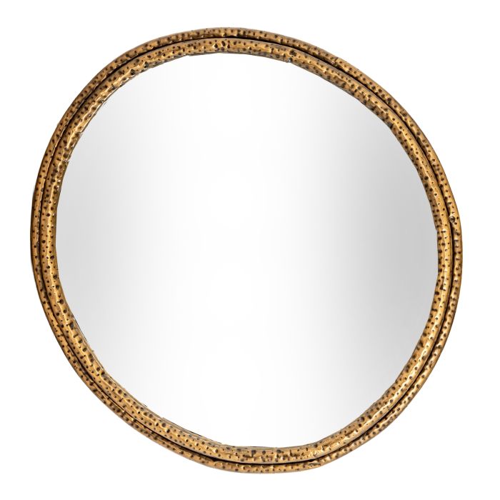 Nahla Mirror With Dimpled Frame - Large