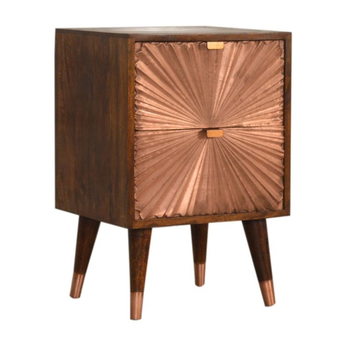 Manila Rose Gold Bedside Table