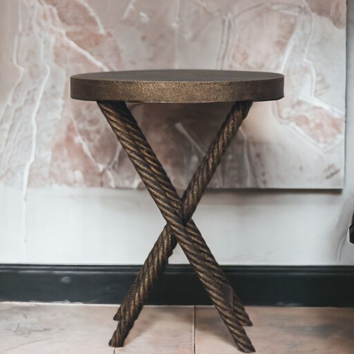 Dalton Metallic Rope Side Table