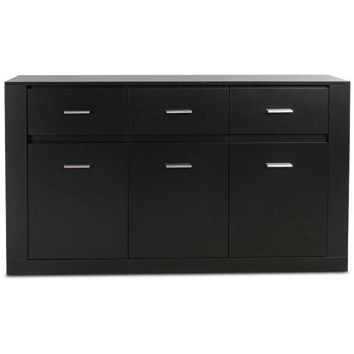 Artisan 3-Door 3-Drawer Sideboard Black 160cm