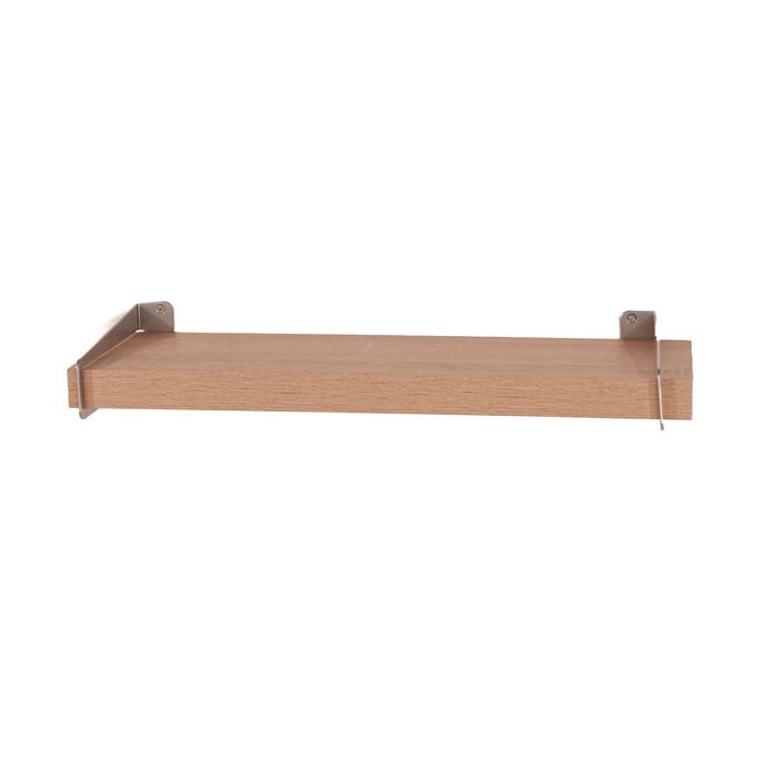 Livia 80cm Oak Effect Shelf with Sleek Metal Brackets