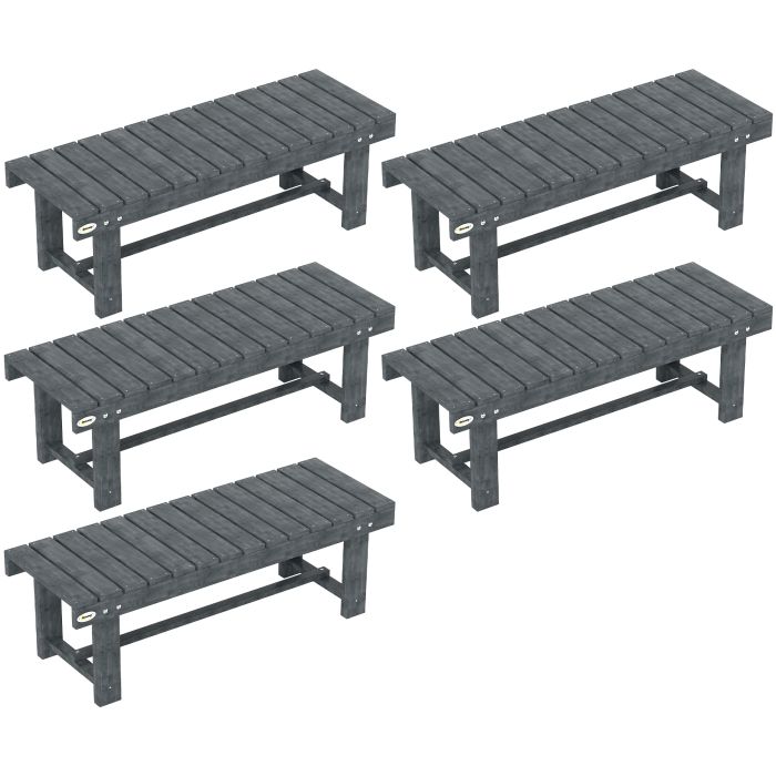 SUNVISTA 2 Seater Premium Garden Wooden Bench Grey